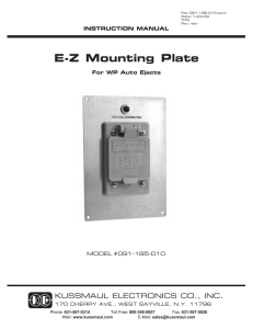 E-Z Mounting Plate - Kussmaul Electronics