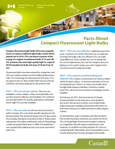 Facts About Compact Fluorescent Light Bulbs