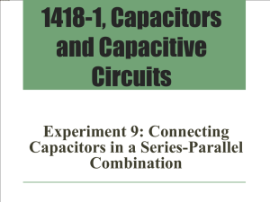 1418-1, Experiment 9, Connecting Caps in a Series