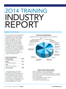 2O14 TRAINING INDUSTRY REPORT