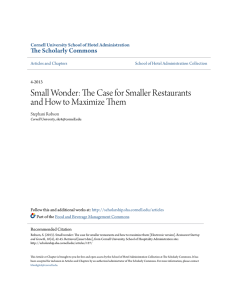 Small Wonder: The Case for Smaller Restaurants