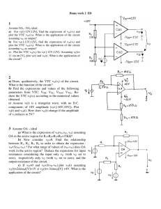 a) Draw, qualitatively, the VTC vO(vI) of the circuit. What is the