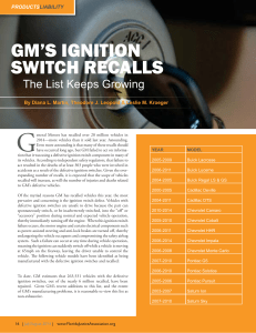 gm`s ignition switch recalls