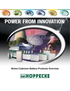 Nickel Cadmium Battery Products Overview