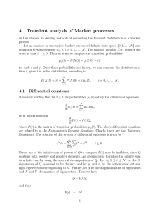 4 Transient analysis of Markov processes