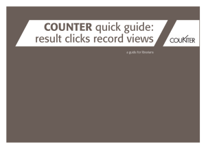 COUNTER quick guide: result clicks record views