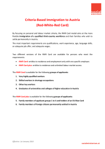 Criteria-Based Immigration to Austria (Red-White