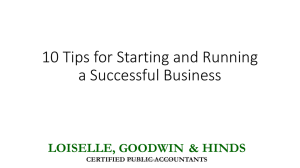 10 Tips for Starting and Running a Successful Business