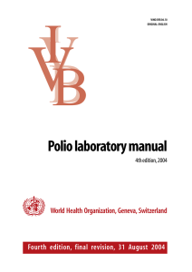 Polio laboratory manual - World Health Organization