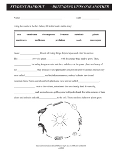 STUDENT HANDOUT - DEPENDING UPON ONE ANOTHER