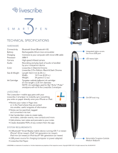 TECHNICaL SPECIFICaTIONS