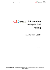 Accounting Malaysia GST Training