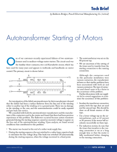 Autotransformer Starting of Motors