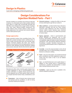 Design Considerations For Injection Molded Parts – Part 1