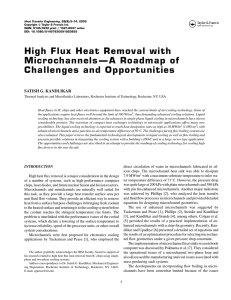 High Flux Heat Removal with Microchannels—A Roadmap of