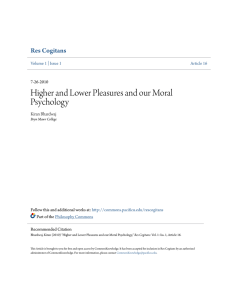 Higher and Lower Pleasures and our Moral Psychology