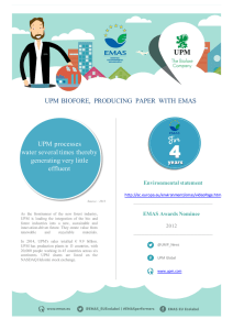 UPM processes water several times thereby generating