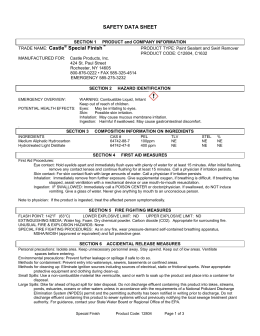 Material Safety Data Sheet ROYCO 43 SAE-AMS-G