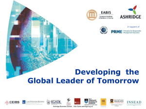Developing the Global Leader of Tomorrow