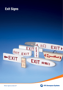 Exit Signs - UTC Aerospace Systems