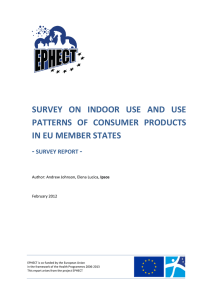 survey on indoor use and use patterns of