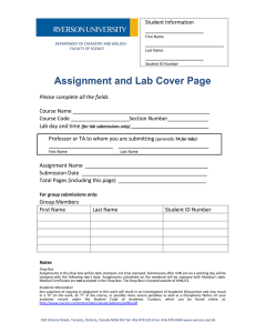 Assignment and Lab Cover Page