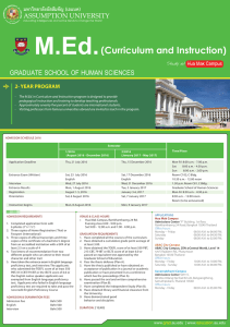 M.ED[Master of Education in Curriculum and Instruction]