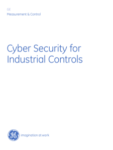 Cyber Security for Industrial Controls