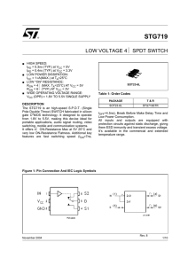 Low voltage 4 SPDT switch