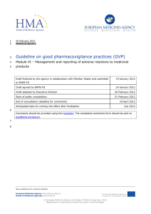 Guideline on good pharmacovigilance practices: Module VI