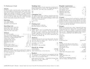 vi Reference Card ()