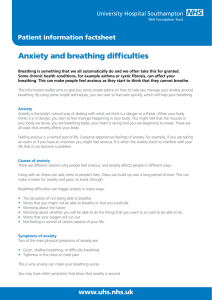 Anxiety and breathing difficulties - University Hospital Southampton
