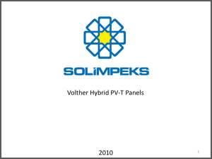 Volther Hybrid PV-T Panels