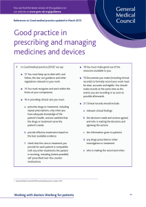 Good practice in prescribing and managing medicines and