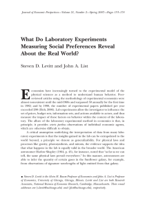 What Do Laboratory Experiments Measuring Social Preferences
