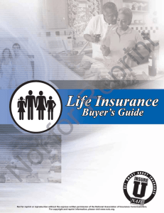 Life insurance Buyer`s Guide - National Association of Insurance