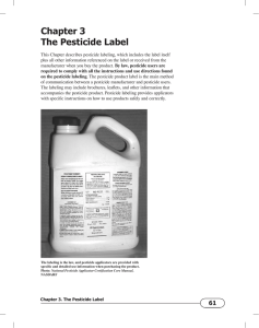 Chapter 3 The Pesticide Label - University of Minnesota Extension