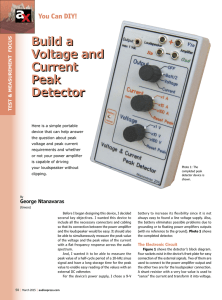 Build a Voltage and Current Peak Detector