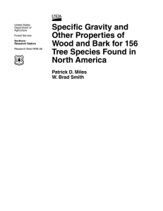 Specific Gravity and Other Properties of Wood and Bark for 156 Tree