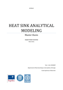 Heat Sink analytical modeling