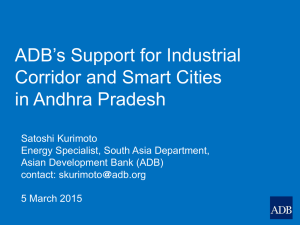 ADB`s Support for Industrial Corridor and Smart Cities in Andhra