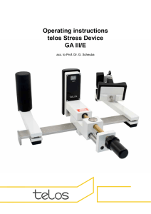 Operating instructions telos Stress Device GA III/E