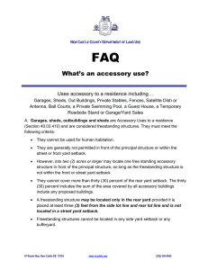 Accessory Residential Uses