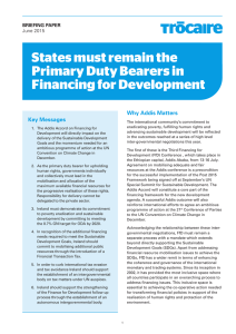 States must remain the primary duty bearers in financing