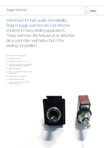 Toggle Switches product data