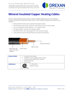 Mineral Insulated Copper Heating Cables