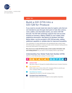 Build a GS1 GTIN Into a GS1-128 for Produce