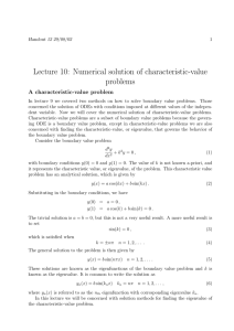 Lecture 10: Numerical solution of characteristic