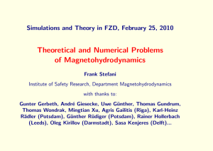 Theoretical and Numerical Problems of
