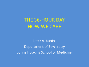 THE 36-HOUR DAY HOW WE CARE